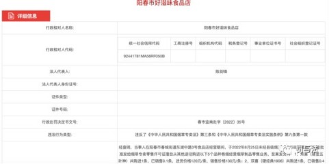 阳春市好滋味食品店因违规操作被处罚